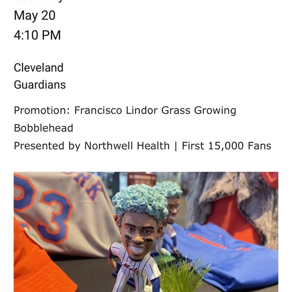 New York Mets Citi SGA 2023 Francisco Lindor Grass Growing Bobblehead - Picture 16 of 16